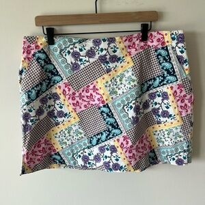 Lady Hagen Floral Patchwork Women's Skort Size 16